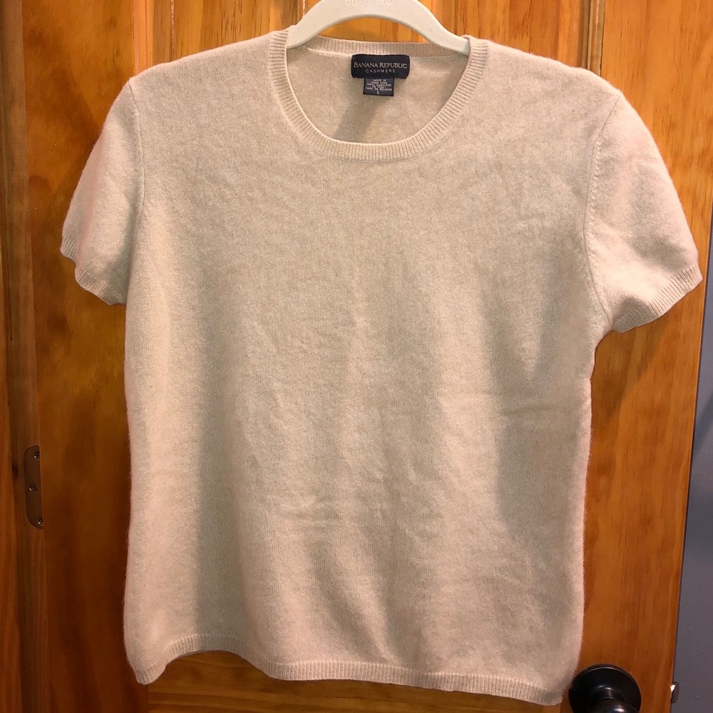 Banana republic short sleeve cashmere sweater